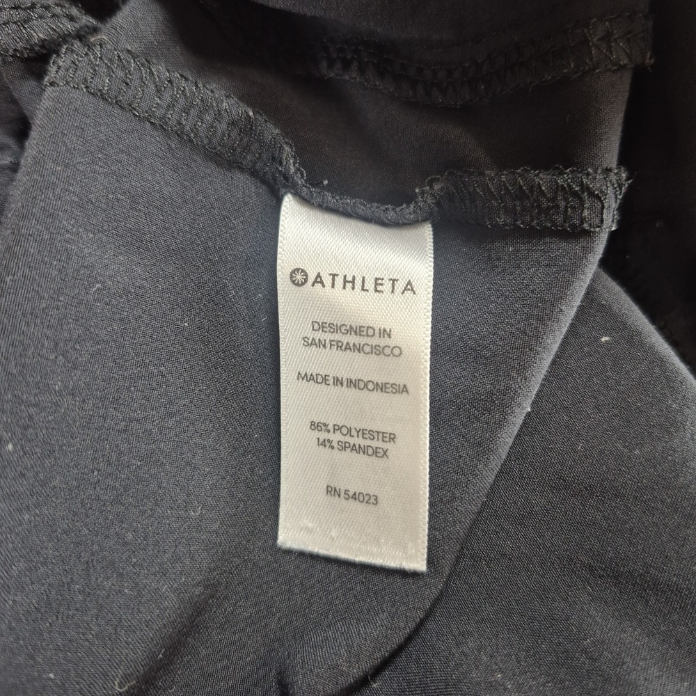 Athleta Baja Short Women's 2 Black Laser Cut Trim 4" Inseam Athletic - Picture 5 of 9